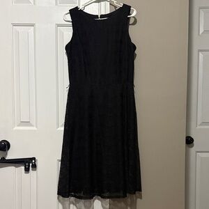 Danny & Nicole Elegant Black Midi Dress